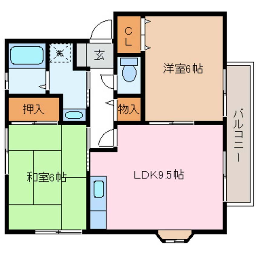 間取図 パナハイツ並柳