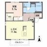 コスモスハイツ ＡBC 1LDKの間取り