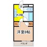 アップルズＳ 1Kの間取り