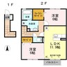 メゾンプレーヌ 2LDKの間取り