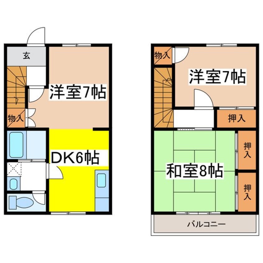 間取図 パルデンス長丘