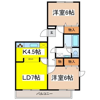 間取図 グランディール中村Ｂ棟