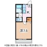 フレグランスアルプス 1Kの間取り