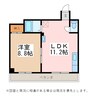 グローリーハイツ桐 1LDKの間取り