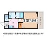 ロワール中央ビル 1Kの間取り