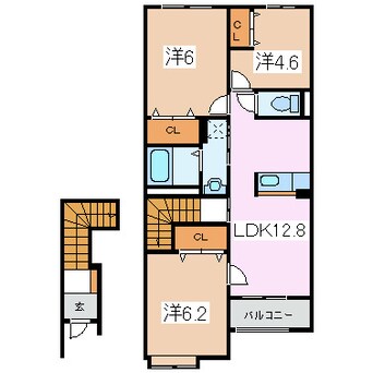 間取図 Villa Koshin