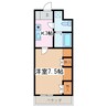 クオリティ白眉 1Kの間取り