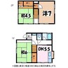 城山貸家 3DKの間取り