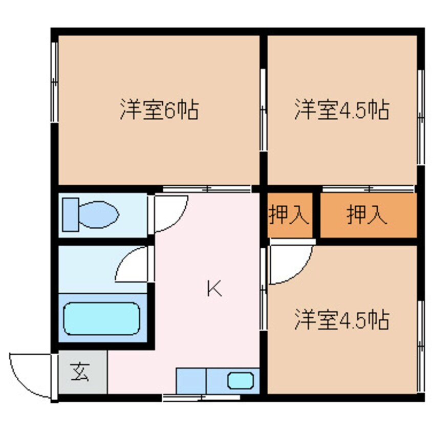 間取図 西村コーポラス南棟