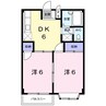 アプリコットＢ 2DKの間取り