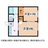 ハイツ源池 2Kの間取り
