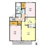 パルス･並柳Ｂ棟 2LDKの間取り