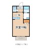 クレールB 1Kの間取り