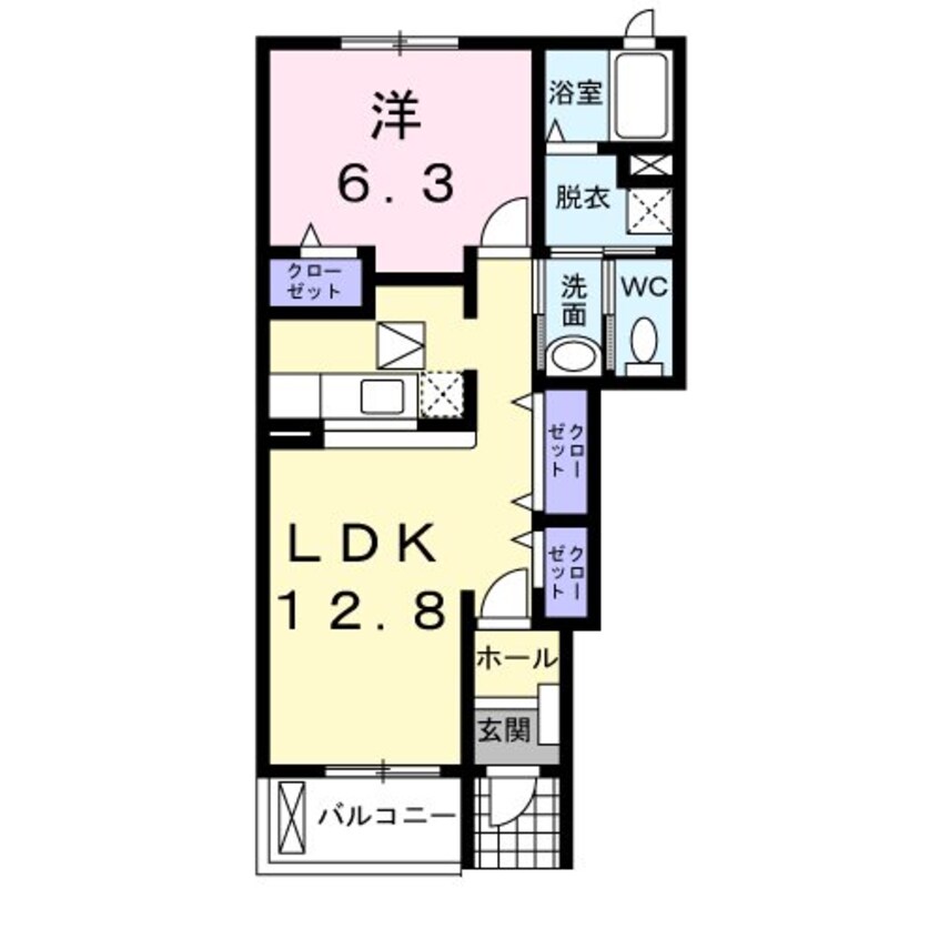 間取図 グリンデルW　A