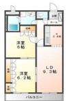 Cent Eclat Deux 2LDKの間取り