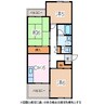 サンフラワーコーポ2号棟 3DKの間取り