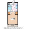 サンハイツ高宮 1Kの間取り
