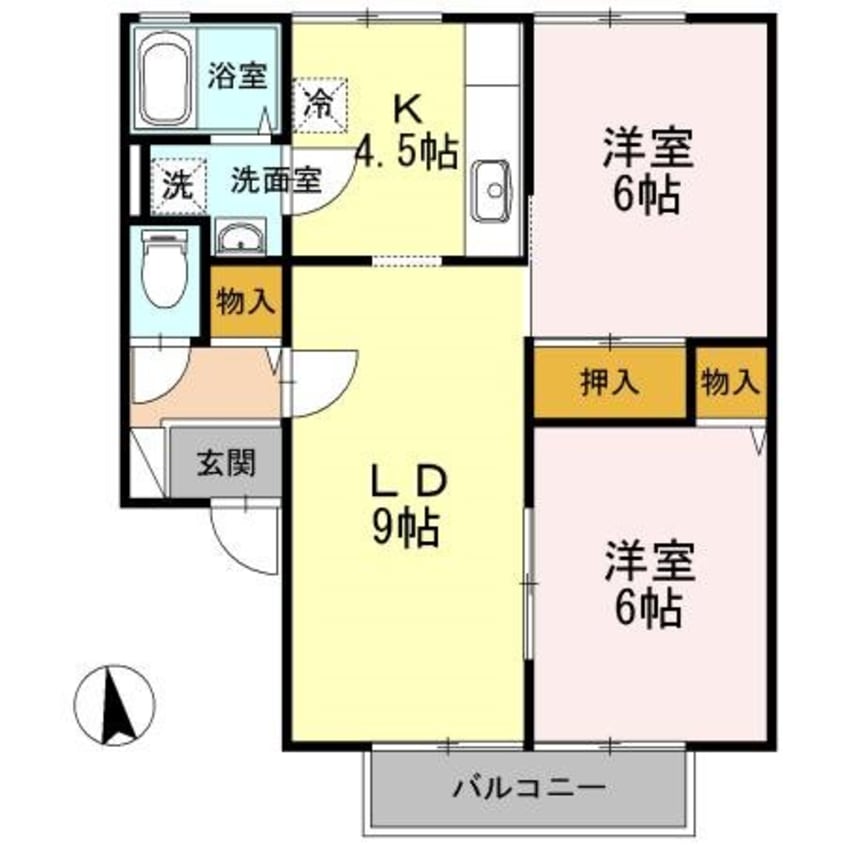間取図 ボンビラス・ＨＯＳＯＮＯ　Ａ棟