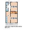 シバタマンション 2Kの間取り