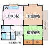 クリエイティブ野溝 2LDKの間取り