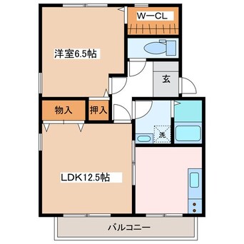 間取図 クレール南浅間Ｂ