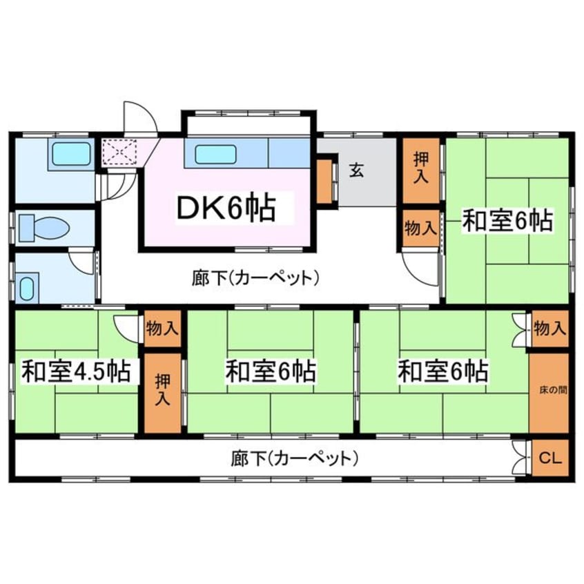 間取図 笹賀下小俣貸家