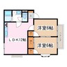 モクハウスタウンＣ 2LDKの間取り