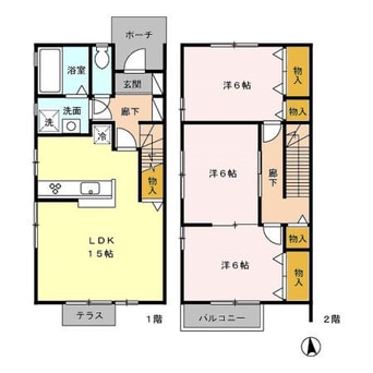 間取図 エクセルハイツ桐Ｃ