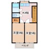 コーポ永友Ｃ棟 2Kの間取り
