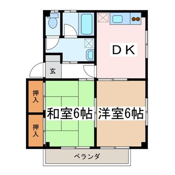 間取図 コーポナカジマＥ棟