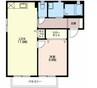 メゾンフィオーレA 1LDKの間取り