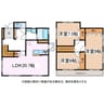 開智 服部貸家 3LDKの間取り