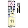 クレール 1LDKの間取り