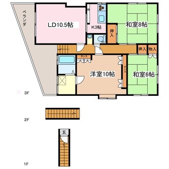 間取図 県の森戸建