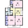 ヴィラ・ヒロタＡ 3DKの間取り