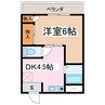 メゾン巣山 1DKの間取り