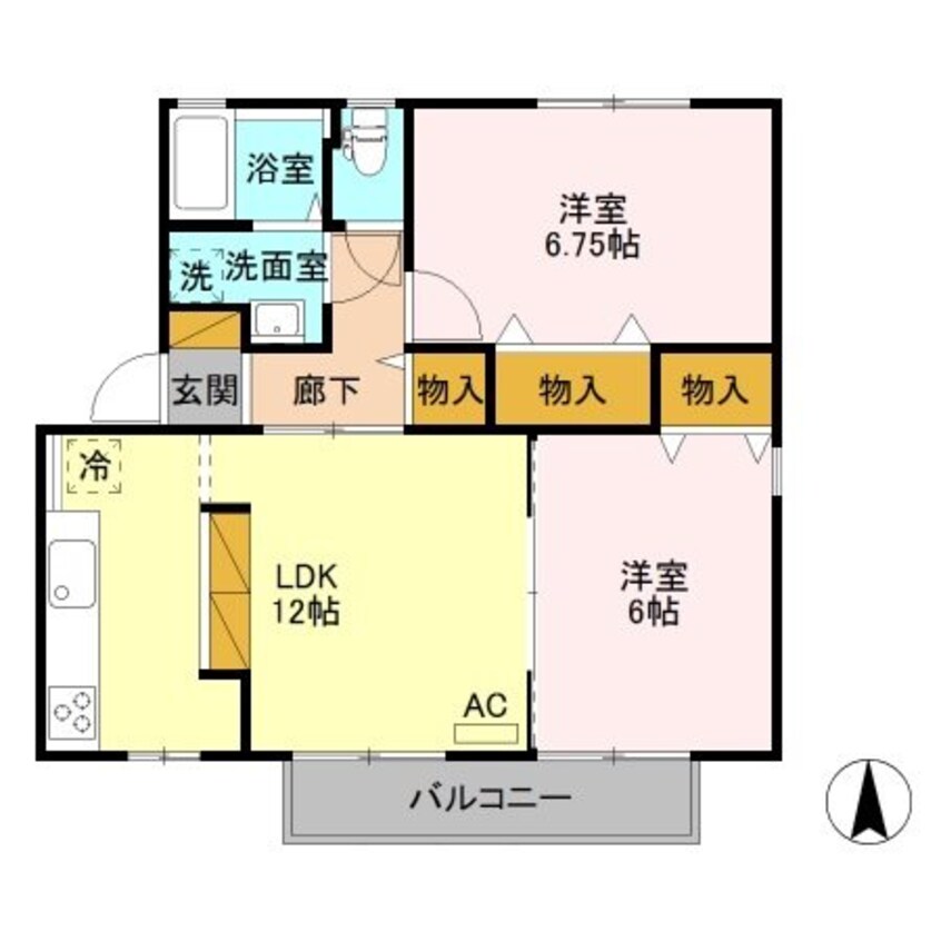 間取図 セジュール宮嶋Ｂ