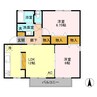 セジュール宮嶋Ｂ 2LDKの間取り