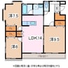 篠ノ井線/松本駅 徒歩24分 3階 築10年 3LDKの間取り