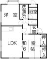 エクセルプラザ 2DKの間取り
