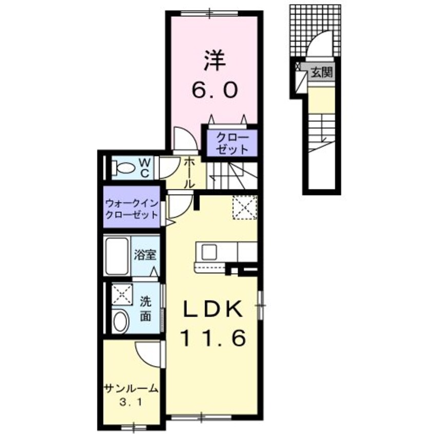 間取図 シャルマン櫻街６　梓館
