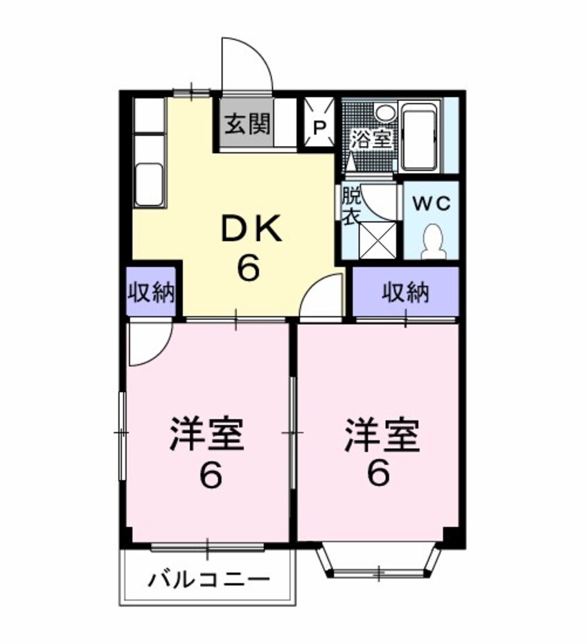 間取図 篠ノ井線/松本駅 バス17分水汲下車:停歩7分 1階 築30年