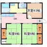 シティハイム秋桜Ｂ 3DKの間取り