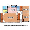 岡田常田貸家 3DKの間取り