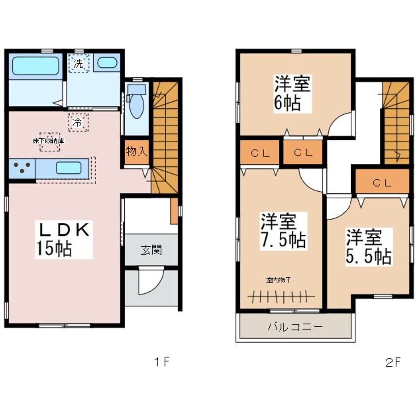 間取図 柳原戸建　F棟