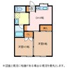 アルプスＢ 2DKの間取り