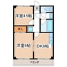 Limpia田川 2DKの間取り