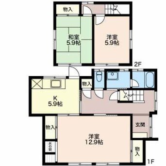 間取図 笹部2丁目借家
