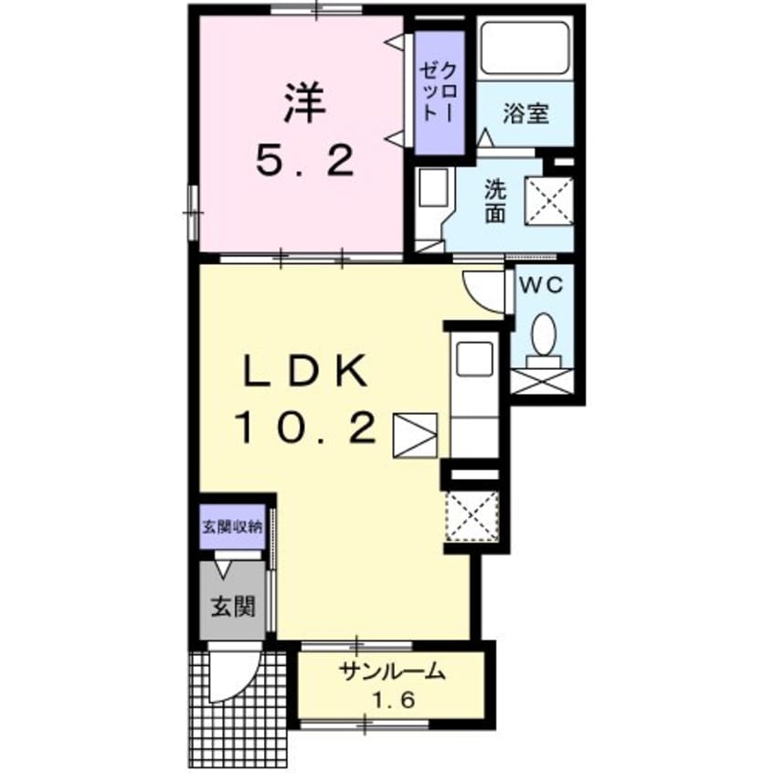 間取図 サニーウェル鎌田