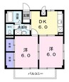 ベルコートモモＢ 2DKの間取り